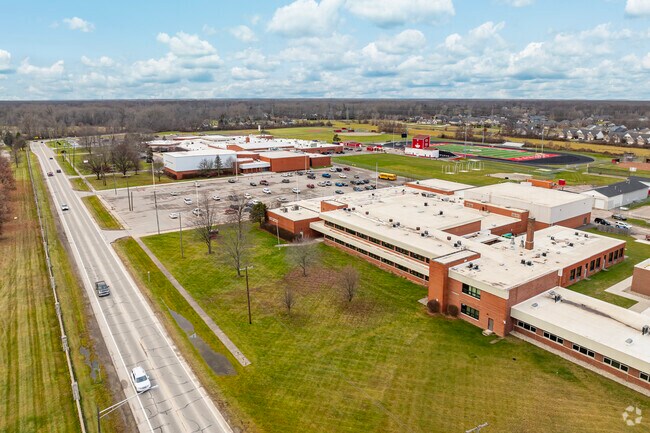 Carl T. Renton Junior High part of a larger school complex including Huron High School.