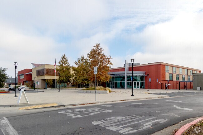 The beautiful campus of Cupertino High School includes modern amenities for students.