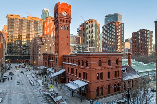 Dearborn Station is a historic landmark close to Printers Row.