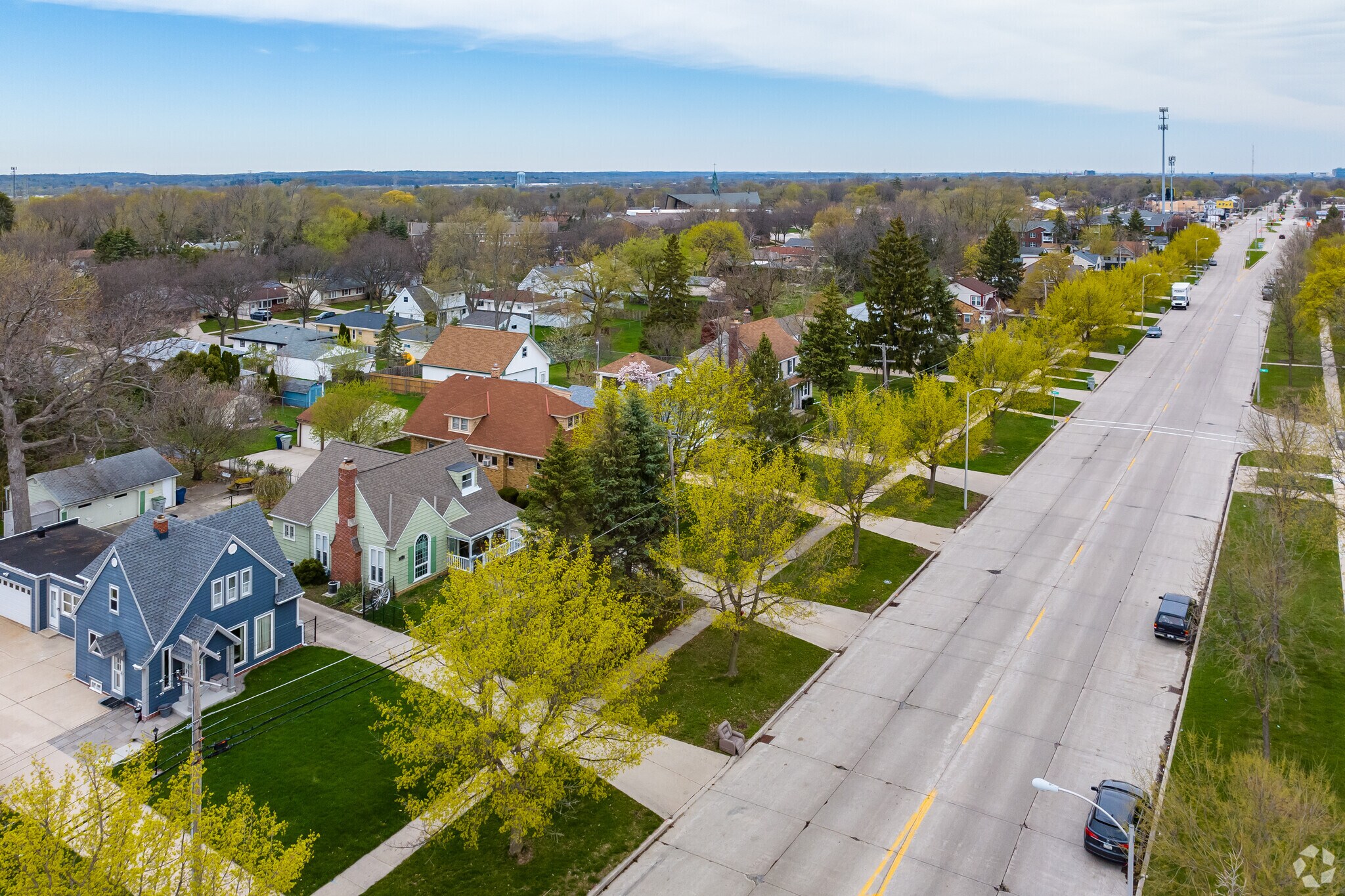 Tree lined street in the West View neighborhood is the perfect spot to call home.