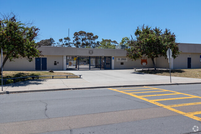 A street view of Sandburg Elementary School in Mira Mesa.
