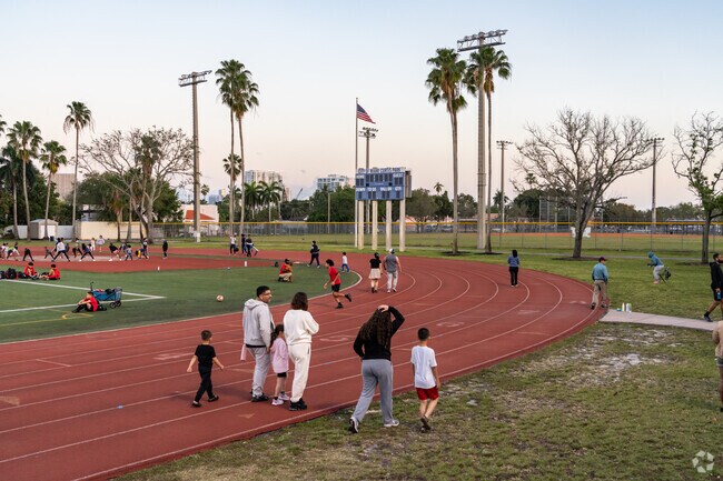 Curtis Park in Allapattah is a popular spot for residents to come workout.