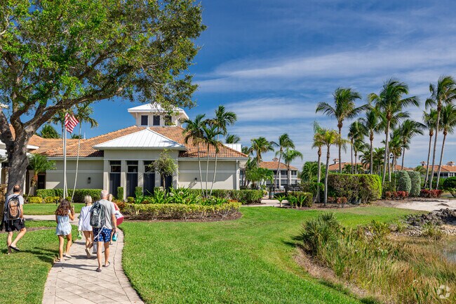 Bridgewater Bay residents can stroll around the property and head to the clubhouse.