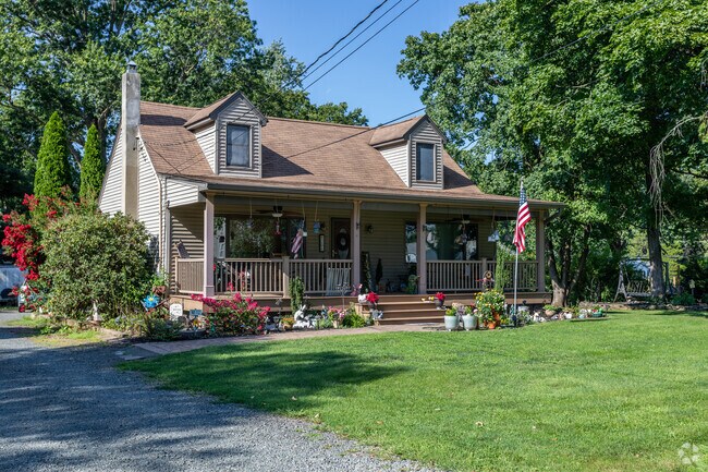 Nicely sized Cape Cod homes line the streets of Bradley Gardens.