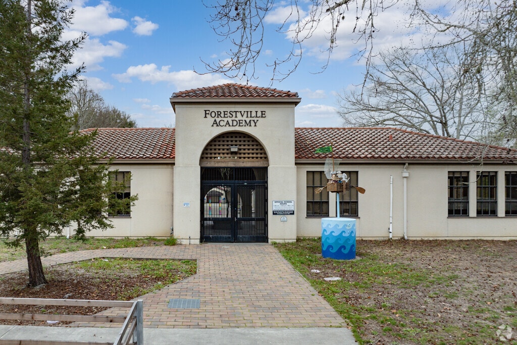Forestville Academy offers a beautiful mission style campus for youth to enjoy.
