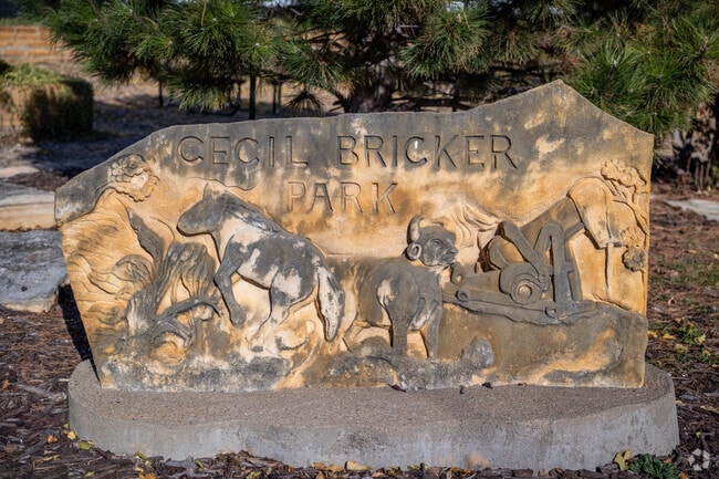 Cecil Bricker Park in Russell features a splashpad and themed playground.