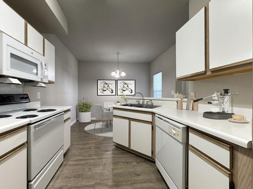 Kitchen with White Appliances