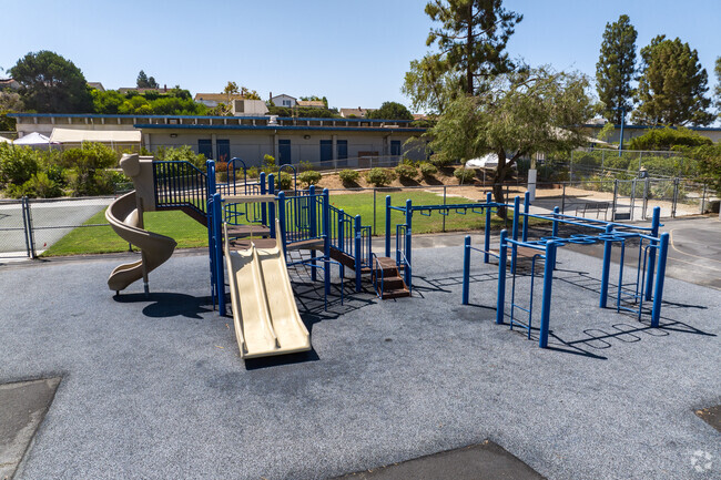 Zoomed out view highlighting the slides of the playground.