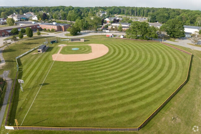 The baseball field at Cape Elizabeth High School.