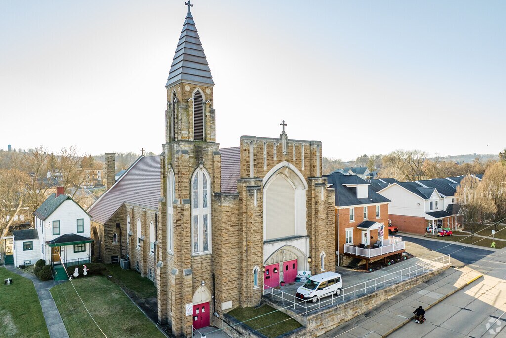 Mon Valley Academy sits high above Downtown Monessen, PA.