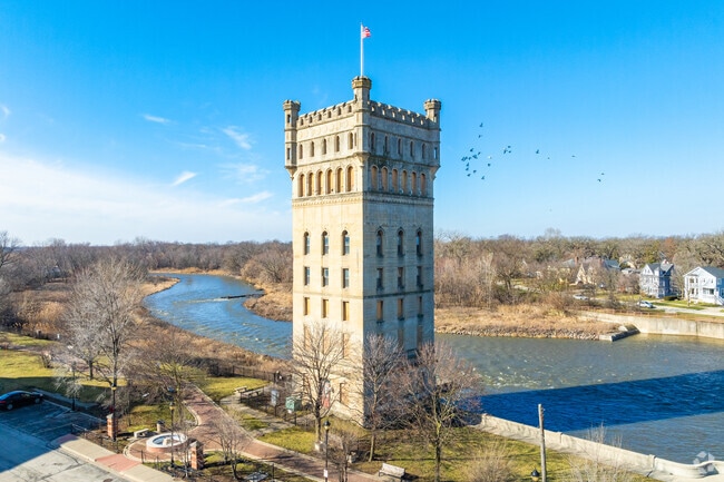 Lyons is known for its iconic Hofmann Tower.