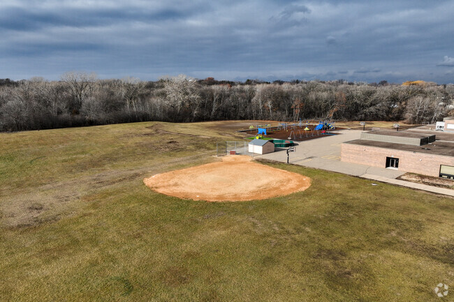 Greenleaf Elementary School has a baseball field.