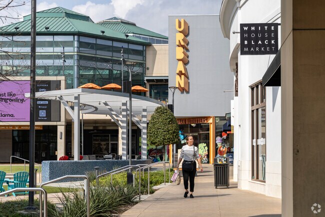 You can find all the popular stores at The Woodlands Mall near Town Center.