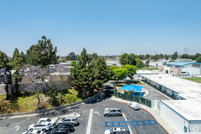 The drop off area for students at Alondra Middle School in Paramount.