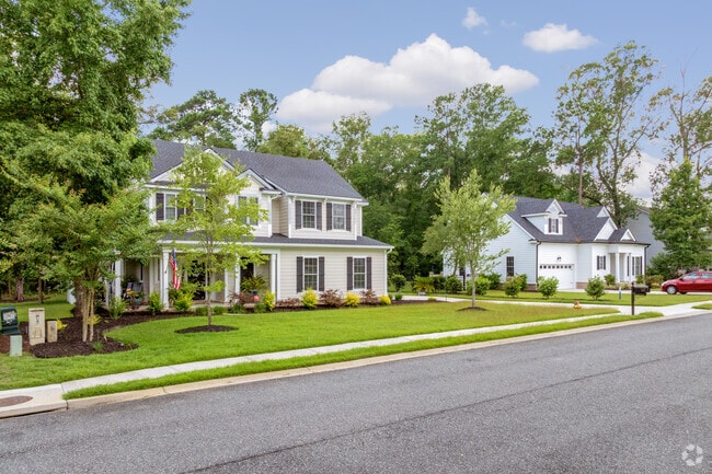 In Southbridge, new neighborhoods featuring colonial revival homes have beautiful landscaping.