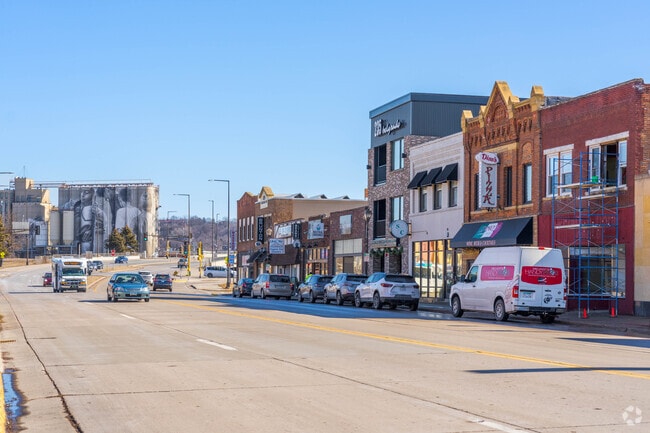 Belgrade Avenue is just across the bridge from Mankato and has shops and restaurants.
