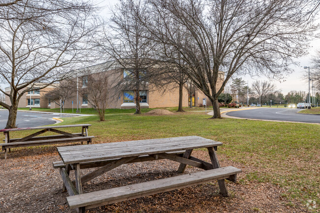 Picnic tables are available at Cub Run Elementary.