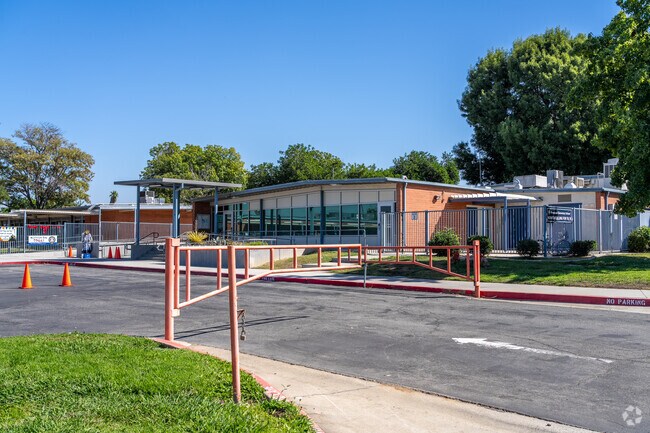 A view of the Alan Orrenmaa Elementary School buildings from the street.