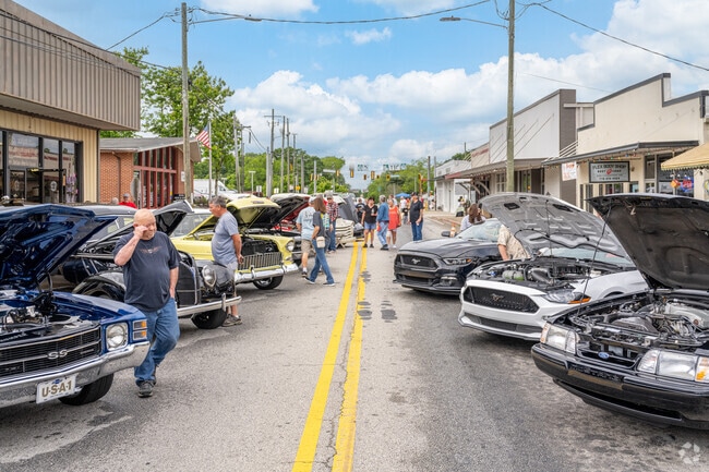 The streets of downtown Loganville are closed for the annual Master's Car Show.