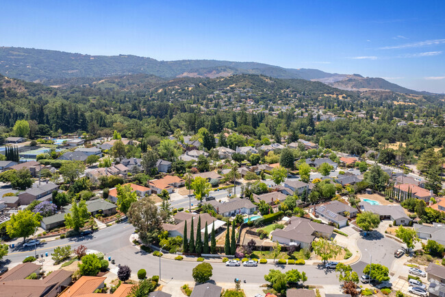 McClellan sits hillside with its wide winding roads.