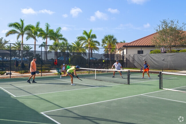 Pickellball is popular at Sarasota National, just West of Manasota.