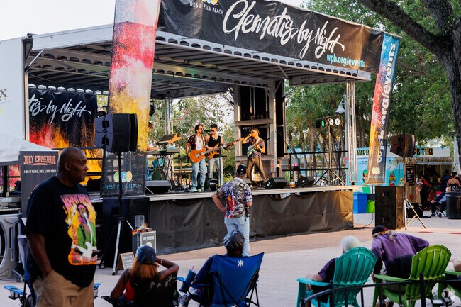 Laguna Park residents enjoy Clematis By Night in downtown Palm Beach.
