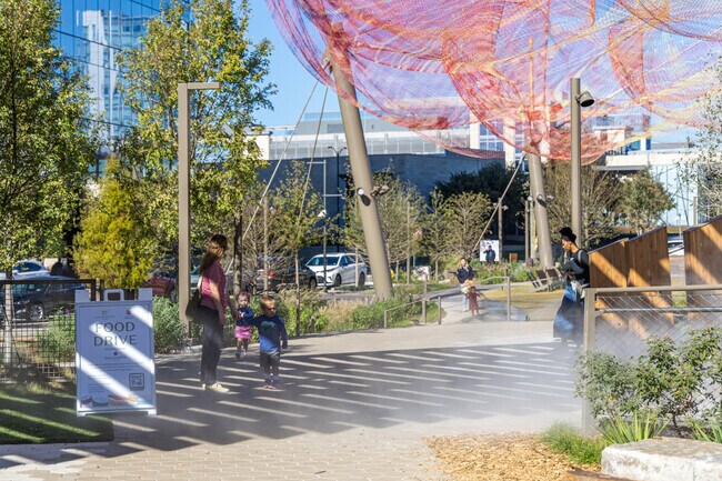 Kaleidoscope Park in Frisco dazzles with vibrant art installations everywhere and is a popular spot for Savannah residents.