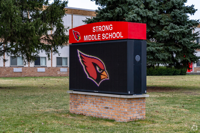 Julian O. Strong Middle School, signage.