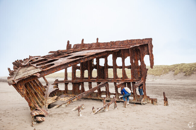 Explore the Wreck of the Peter Iredale at Ft Stevens State Park.