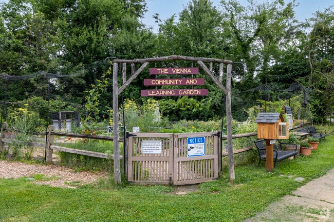 Students of Vienna Elementary School can visit the community learning garden.