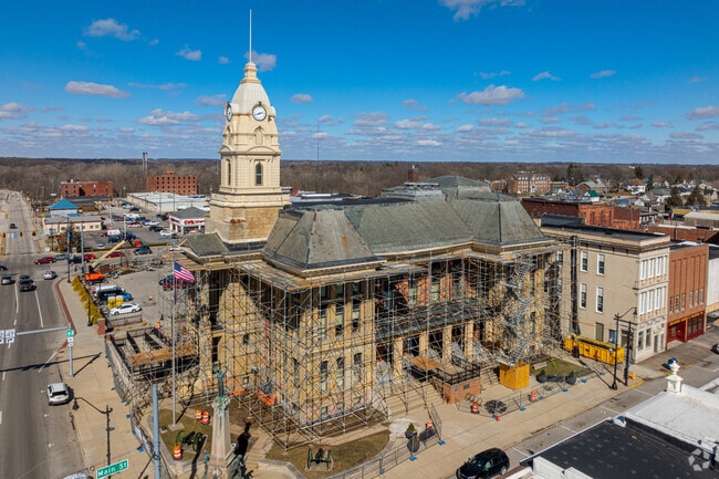 The Montgomery County Courthouse in Crawfordsville is currently undergoing a renovation.