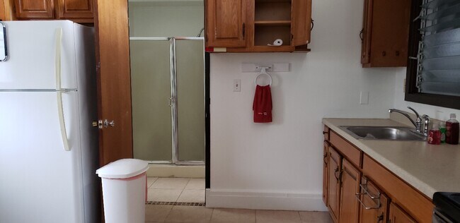 partial view of shower