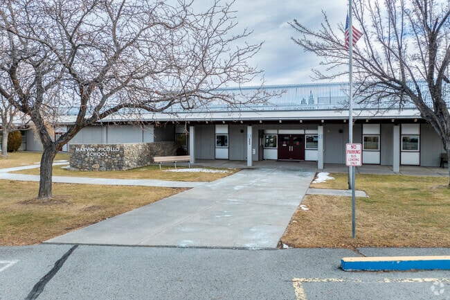 The front entrance at Marvin Picollo School.