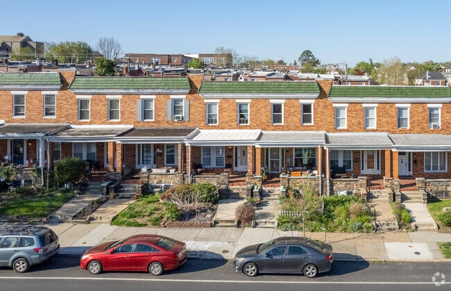 Belair-Edison traditional redbrick row homes comprise the majority of the homes in the area.