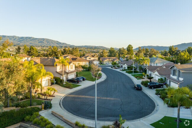 Breathtaking aerial view of Paseo del Sol reveals the serene layout of Temecula's finest community.