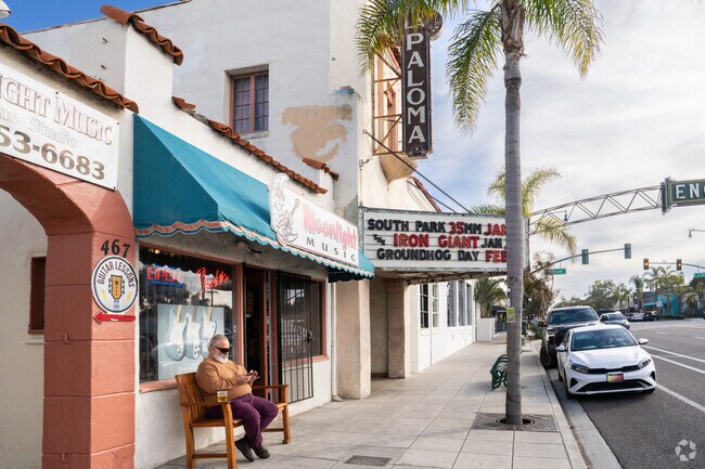 Historic La Paloma Theatre in Encinitas hosts films and community events.