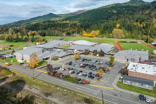 Maple Falls Junior and Senior High School share a campus, with the junior high earning a C and the high school a B- from Niche.