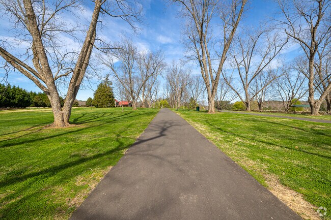 The pecan grove walking path at Carroll Joyner Park is a popular destination in Wake Forest.
