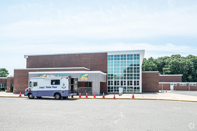 Sunquam Elementary School in Melville brings an ice cream truck for the students.