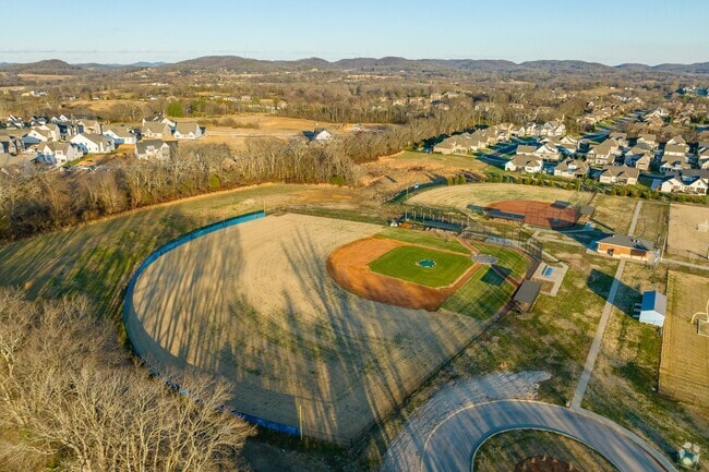 Thompson's Station Middle School has two baseball diamonds for extracurricular activies.
