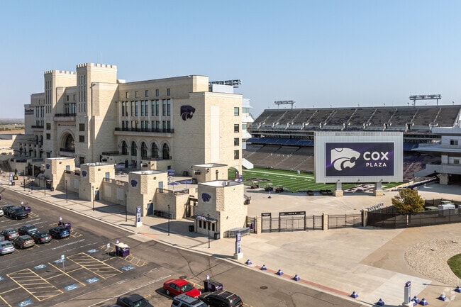 Kansas State's Bill Snyder Stadium hosts 50,000 fans at home games in West Campus.