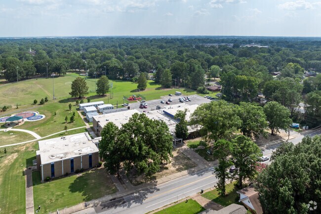 There is plenty of green space at Evans Elementary in Memphis.