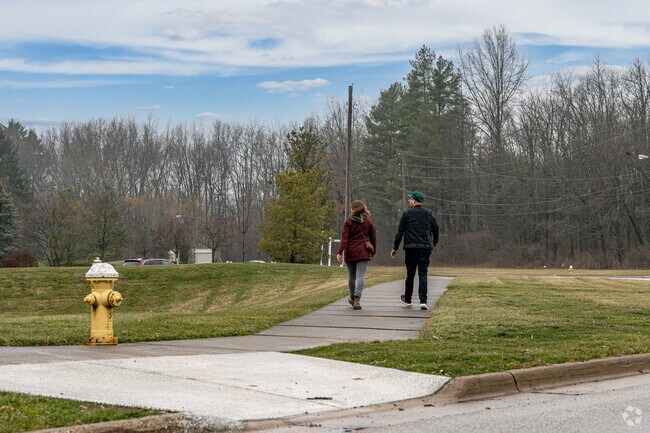 Copley residents enjoy peaceful strolls through tree-lined streets and quiet paths.