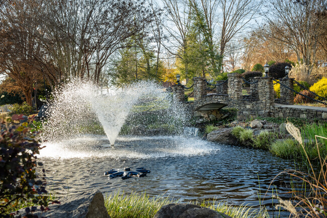 A fountain and walking trail can be found at the North Greenville University in Tigerville.
