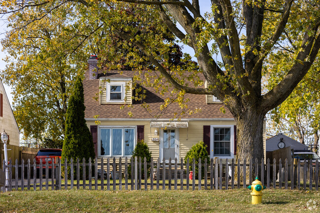 Some homes like this cottage are fenced off for added privacy.