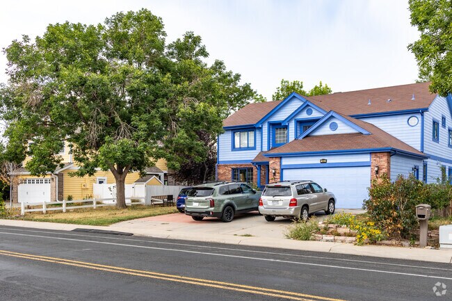 A few brightly-colored craftsman-influenced homes can be spotted in Clark Centennial.