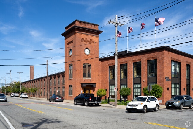 Taco Comfort Solutions’ clocktower is a local landmark near Arlington’s industrial zone.