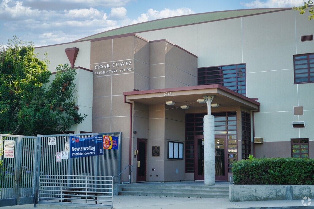 The entrance to the Cesar Chavez Elementary School in Monterey Hills.
