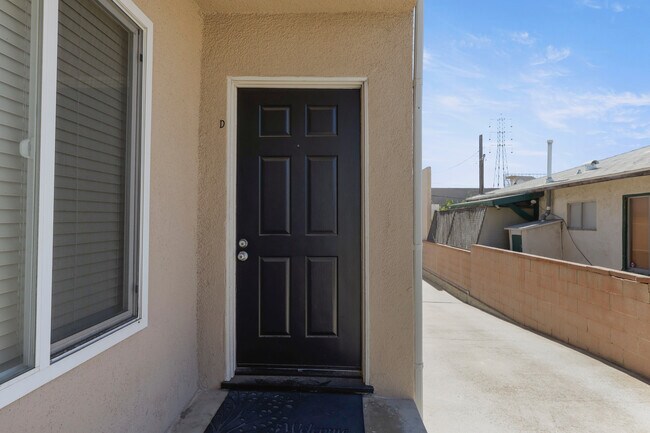 Front door to unit D