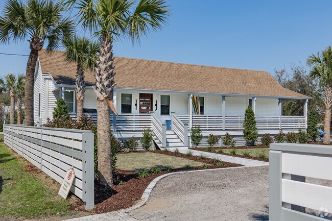 Sullivan's Island has beautiful beach homes with striking architectural detail.